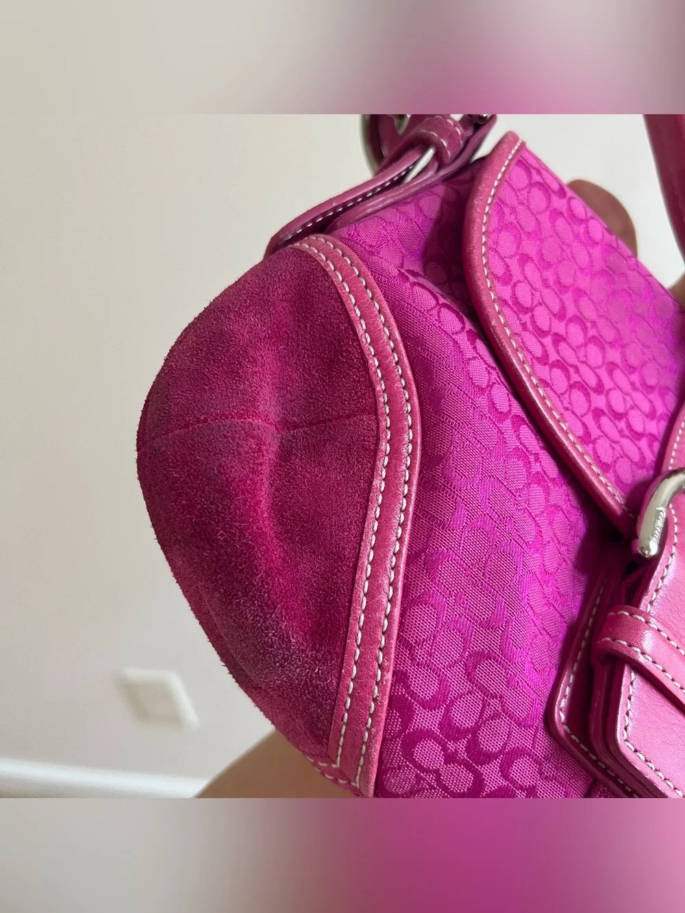 Vintage Coach Soho Small Signature Flap Shoulder Bag